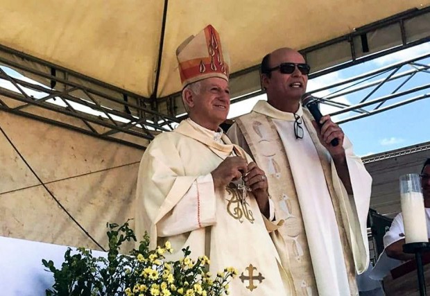 Dom Mariano Manzana e Padre Flávio Augusto
