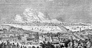 Ilustração de uma cidade da Idade Média (Reprodução)