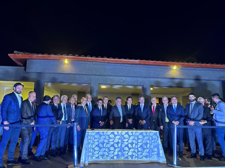 Lideranças nacionais e o ex-ministro Fábio Faria prestigiaram Robinson em Brasília (Foto: Divulgação)