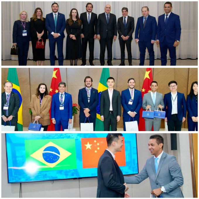 Prefeito esteve em empresas de alta tecnologia e embaixada brasileira em delegação do UB e Fundação Índigo (Fotomontagem do BCS)