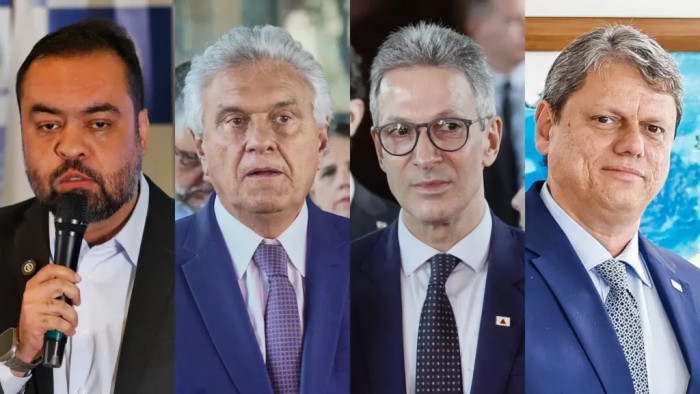 Cláudio, Ronaldo, Zema e Tarcísio: reunião (Fotos: Fernando Frazão, Rafa Neddermeyer, Agência Brasil e Ricardo Stuckert)