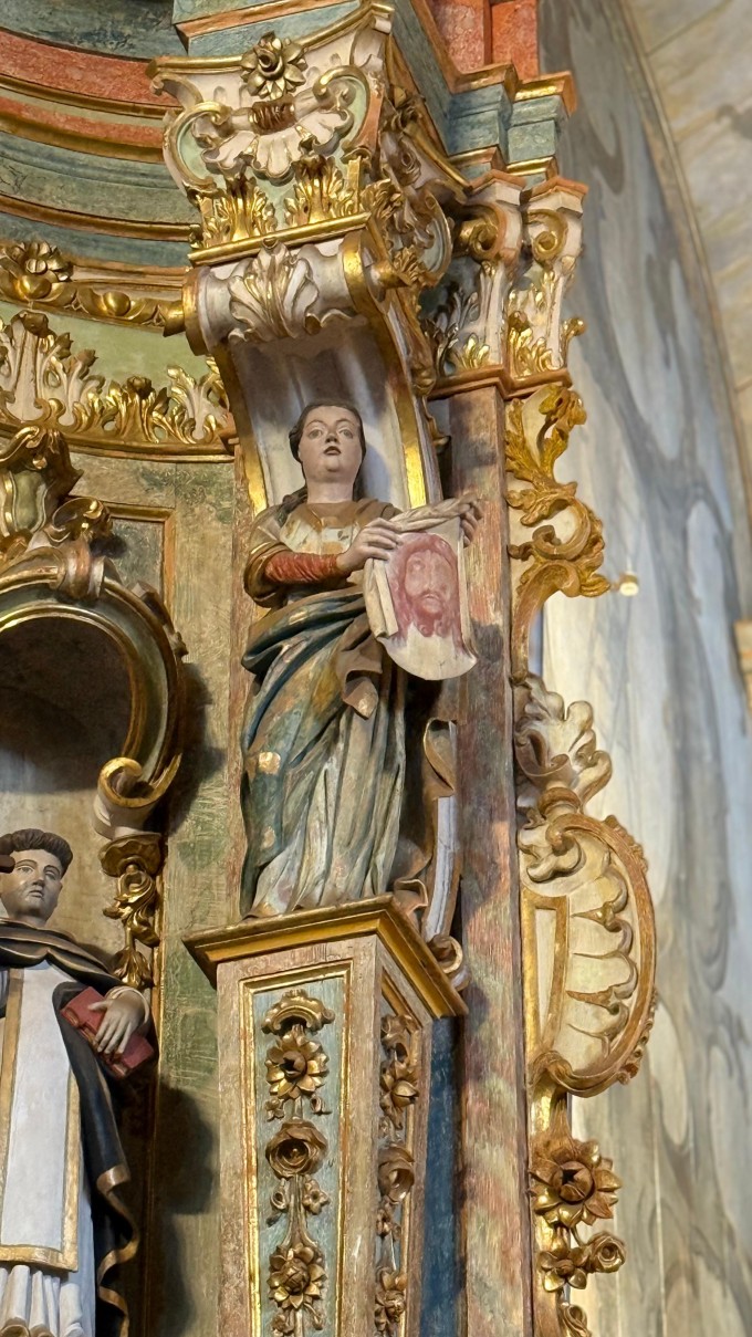 Santa Verônica, Altar-Mor Santuário de Bom Jesus de Matosinhos, Congonhas/MG (Foto: Bruno Ernesto, 10/2025)