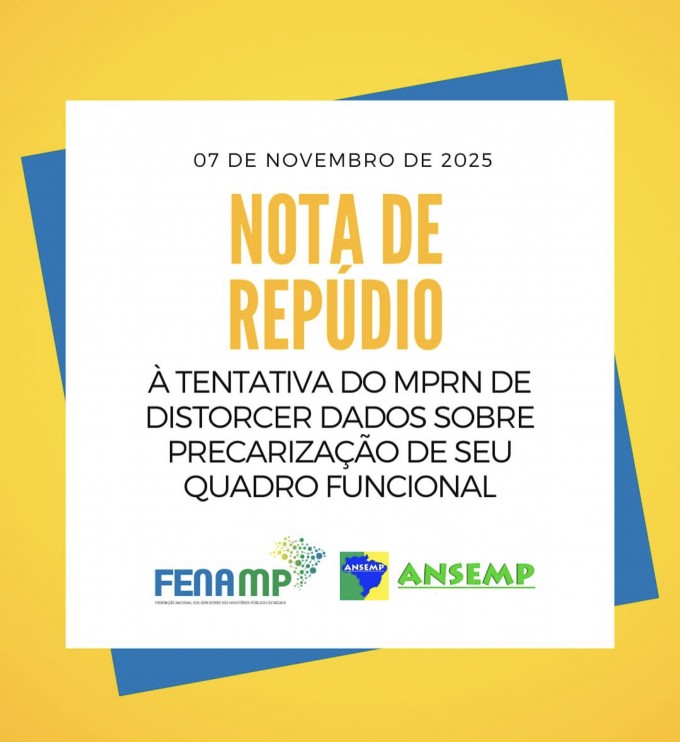 Banner de divulgação de Nota de Repúdio