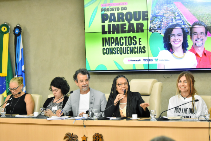 Deputada Divaneide Basílio presidiu os trabalhos ao lado de Fernando Mineiro (Foto: Eduardo Maia)