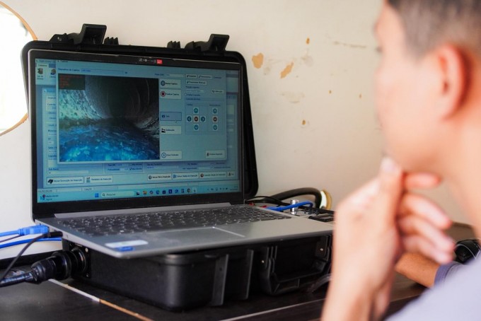Videomonitoramento permite análise profunda para limpeza detalhada (Foto: PMM)