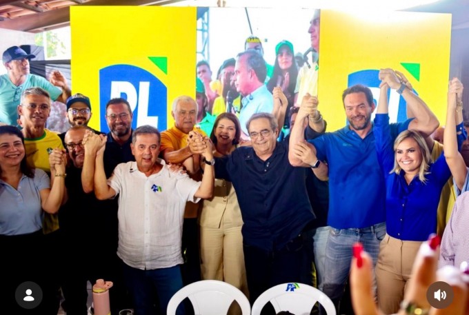 Nina Souza entre General Girão, Rogério e Álvaro hoje (Foto: Reprodução do BCS)
