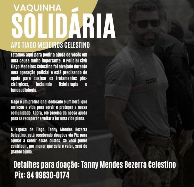 Banner de divulgação da Vaquinha Solidária