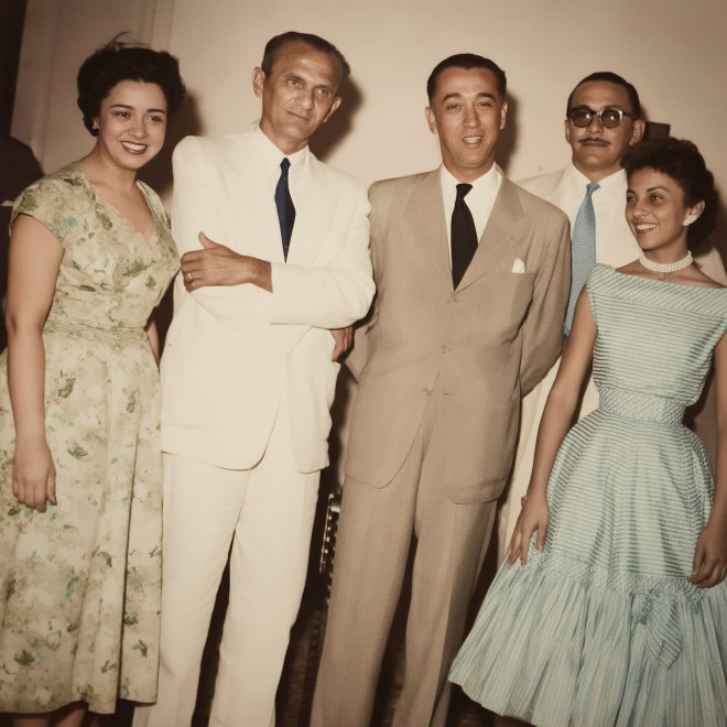 José Benévolo Xavier e JK (Foto colorizada com uso de IA)