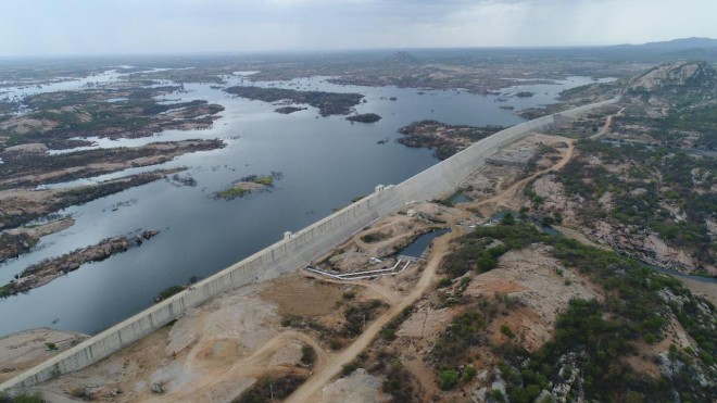Oiticica já acumula 371.767.111 m³de água (Foto: Q.S Engenharia)