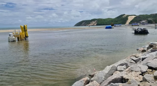 Símbolo das belezas naturais do RN virou uma calamidade (Foto: Mirella Lopes/Reprodução)