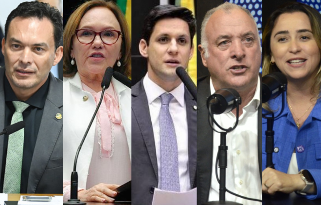 Styvenson e Zenaide têm dianteira; Rafael, Coronel Hélio e Samanda vêm bem atrás Fotomontagem do blog O Potiguar)