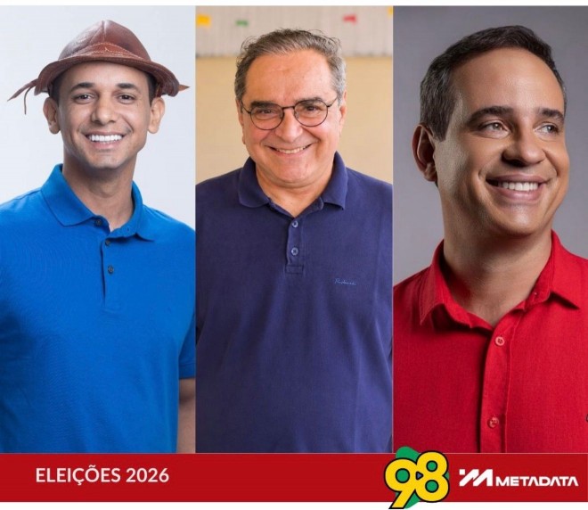 Allyson, Álvaro e Cadu seguem em posições inalteradas (Fotomontagem da 98 FM de Natal)