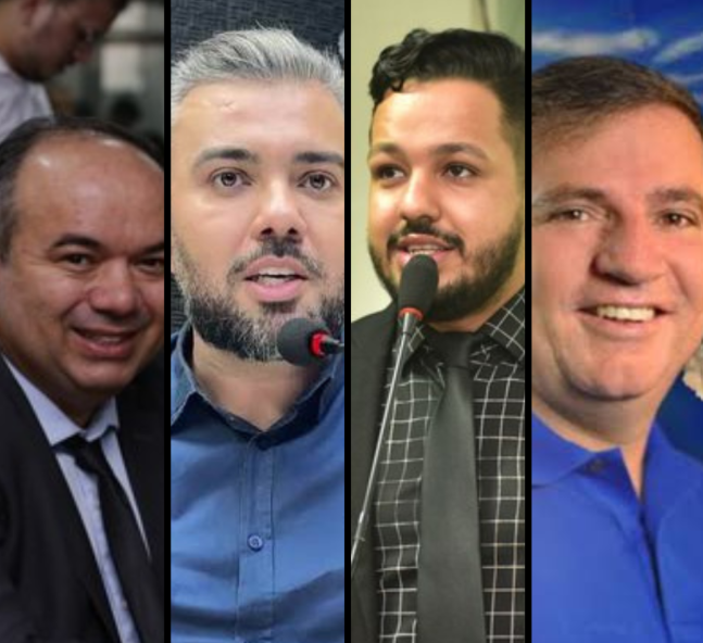 João Marcelo, Petras Vinícius, Lucas das Malhas e Vavá apoiavam Kelps (Fotomontagem do RN Notícia)