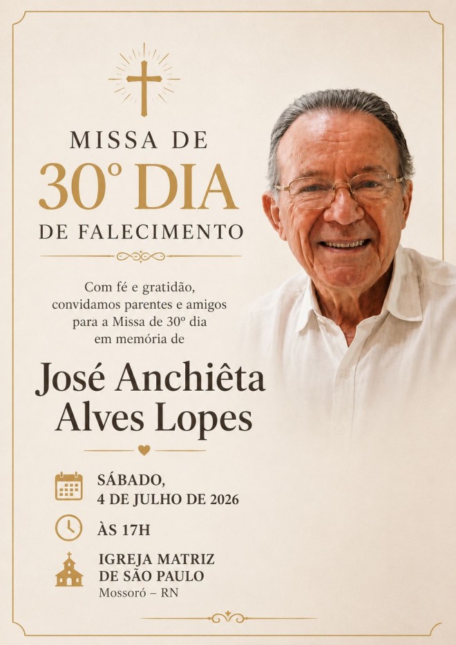 Convite missa (Reprodução)