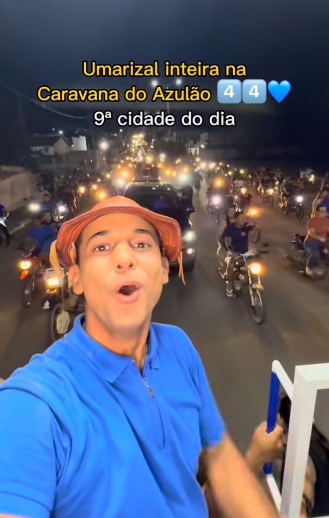 Em Umarizal, Allyson esteve na nova cidade num único dia (Reprodução de imagem pelo BCS)