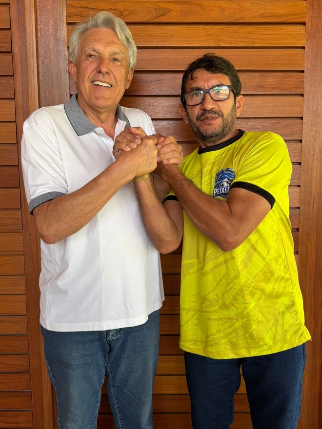 João Maia recebeu Zé Peixeiro hoje em Natal (Foto: Divulgação)