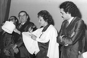 Prefeito Dix-huit Rosado, Maria Gomes e o presidente da Furrn, Canindé Queiroz (Foto: arquivo)