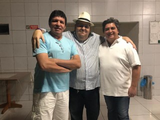 Juscelino França, Diego Dantas e Carlos Santos em agosto de 2019 em Alto do Rodrigues
