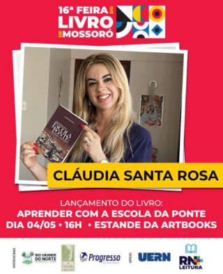Cláudia Santa Rosa na Feira do Livro de Mossoró - Maio de 2022