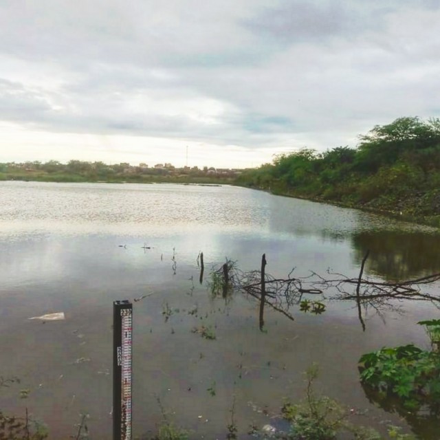 Santa Cruz do Trairi continua recebendo bom volume de águas (Foto: Igarn)