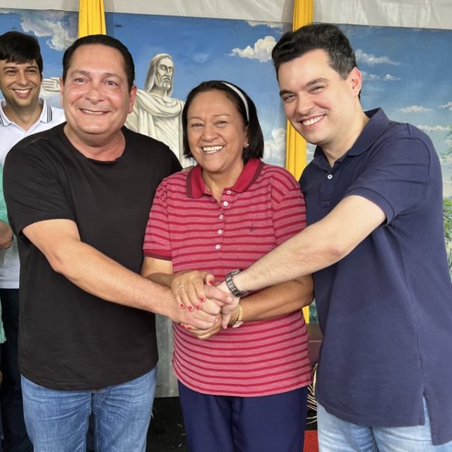 Ao lado de Ezequiel e Walter, Fátima afirma que todos estão ...