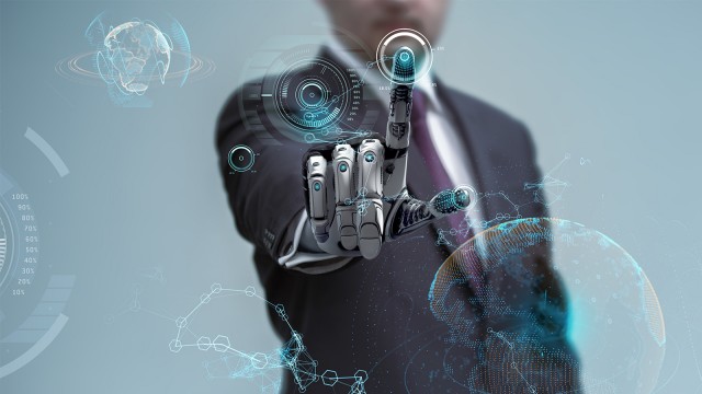 Inteligência artificial, cibernética, robô, biônico