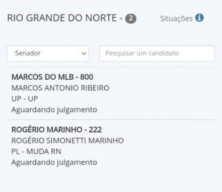 Registros de candidaturas ao Senado de Marcos do MLB e Rogério Marinho 04-08-2022