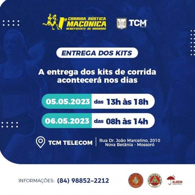 Entrega dos kits - I Corrida Rústica Maçônica Beneficente de Mossoró - tag