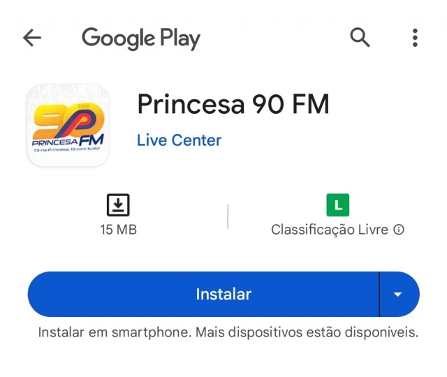 Página no Google Play, sistema operacional Android (Reprodução)