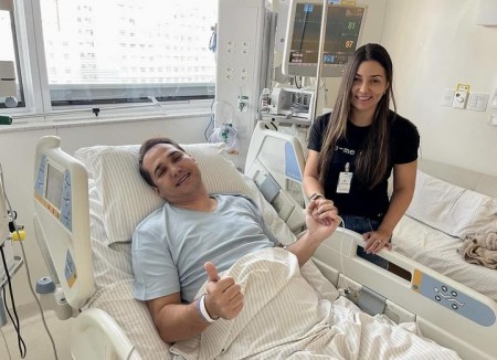 Kleber passou por cirurgia em São Paulo (Foto: redes sociais)