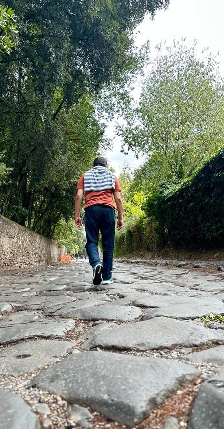 Carlos Santos na Via Appia - Roma -