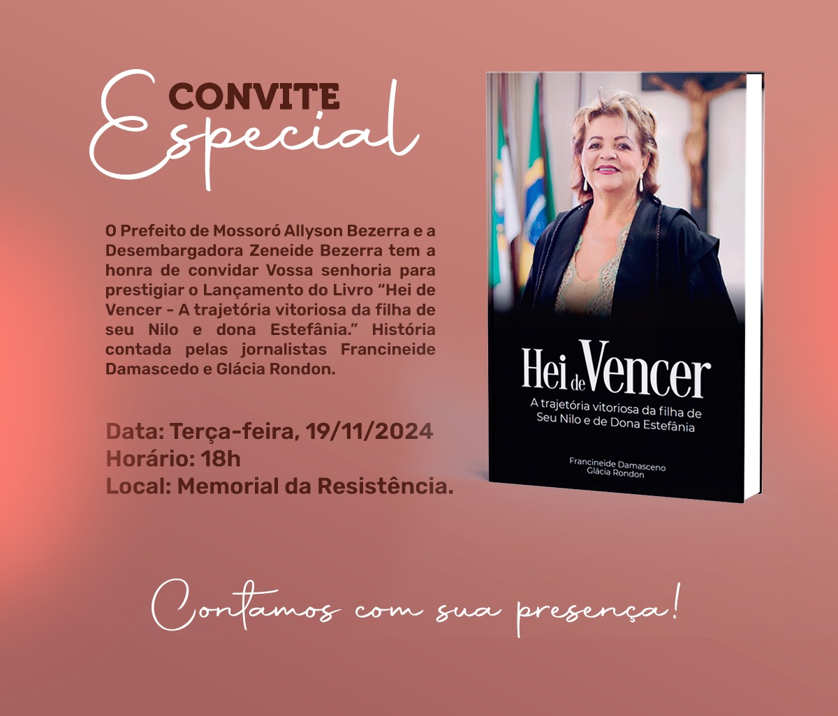 Desembargadora Zeneide Bezerra lança livro nessa terça-feira