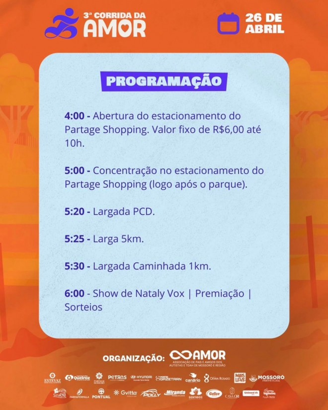 Banner de divulgação da AMOR (Reprodução)