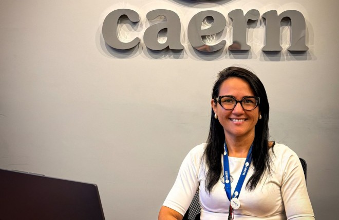 Nádia Belarmino foi nomeada dia passado e empossada hoje (Foto: Assecom da Caern)