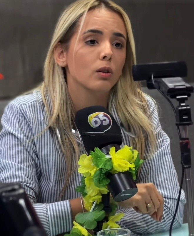 Cínthia esteve no Meio- Dia TCM, da 95 FM de Mossoró (Reprodução do BCS)