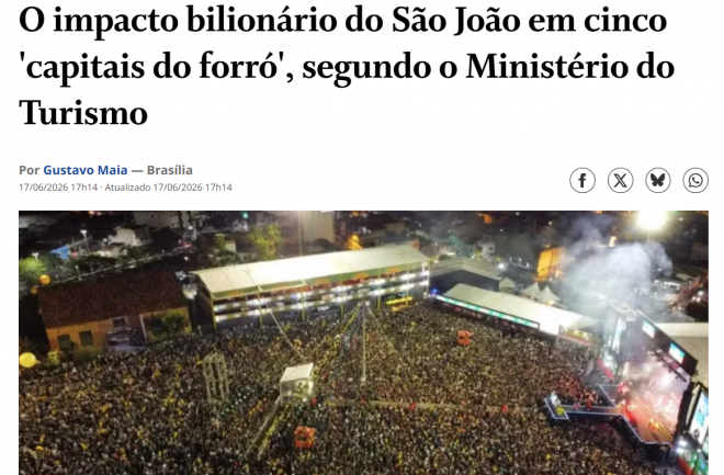 Print do topo de postagem feita no início da tarde de hoje (Reprodução)