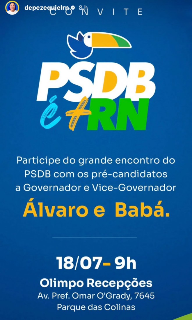 Convite foi postado por Ezequiel Ferreira em suas redes sociais (Reprodução do BCS)