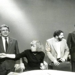 Paulo Maluf, Mário Covas, Marília Gabriela, Lula da Silva, Ronaldo Caiado e Collor de Mello (Foto: Internet)