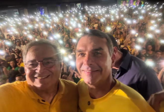 Álvaro recebe Flávio para programação conjunta (Foto: Arquivo/Assessoria)